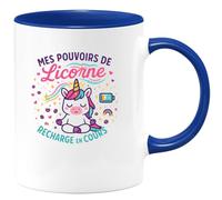 quotedazur - Mug Humour Mes pouvoirs de licorne rechargent en cours - Cadeau Licorne Femme