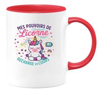 quotedazur - Mug Humour Mes pouvoirs de licorne rechargent en cours - Cadeau Licorne Femme