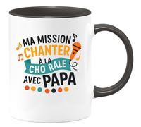 quotedazur - Mug Humour Mission Chanter À La Chorale Avec Papa Moment Unique En Famille Cadeau Original Tasse Fête Des Pères