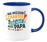 quotedazur - Mug Humour Mission Chanter À La Chorale Avec Papa Moment Unique En Famille Cadeau Original Tasse Fête Des Pères