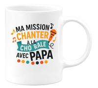 quotedazur - Mug Humour Mission Chanter À La Chorale Avec Papa Moment Unique En Famille Cadeau Original Tasse Fête Des Pères