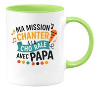 quotedazur - Mug Humour Mission Chanter À La Chorale Avec Papa Moment Unique En Famille Cadeau Original Tasse Fête Des Pères