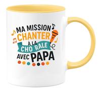 quotedazur - Mug Humour Mission Chanter À La Chorale Avec Papa Moment Unique En Famille Cadeau Original Tasse Fête Des Pères
