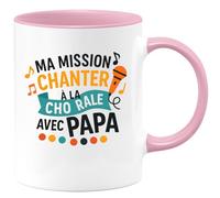 quotedazur - Mug Humour Mission Chanter À La Chorale Avec Papa Moment Unique En Famille Cadeau Original Tasse Fête Des Pères