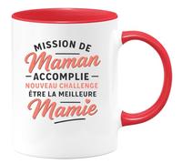 quotedazur - Mug Humour Mission Maman Accomplie, Nouveau Défi Être La Meilleure Mamie Cadeau Original Tasse Pour Les Mamies Fières Et Adorables