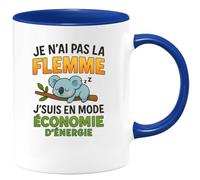 quotedazur - Mug Humour Mode Économie D'énergie Activé, Pas La Flemme Aujourd'hui Idée Cadeau Originale Tasse Pour Homme Paresseux Fan D'économie