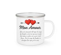quotedazur - Mug Humour Mon Amour, Le Coup De Foudre Revient Chaque Fois Que Je Te Vois. Idée Cadeau Originale Pour Une Tasse Pleine D'amour Sincère