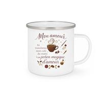 quotedazur - Mug Humour Mon amour, tu transformes mon café du matin en potion magique d'amour - Cadeau Amour, Saint-Valentin, Couple Femme