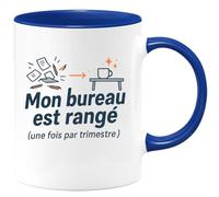 quotedazur - Mug Humour Mon Bureau Est Rangé (Une Fois Par Trimestre) Cadeau Départ Collègue