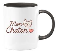 quotedazur - Mug Humour Mon Chaton... - Idéal Cadeau Tasse Pour Amoureuse Des Chats Mignons Et Doux