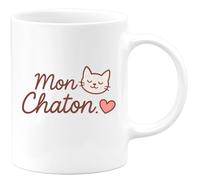 quotedazur - Mug Humour Mon Chaton... - Idéal Cadeau Tasse Pour Amoureuse Des Chats Mignons Et Doux