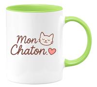 quotedazur - Mug Humour Mon Chaton... - Idéal Cadeau Tasse Pour Amoureuse Des Chats Mignons Et Doux