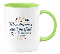 quotedazur - Mug Humour Mon discours était parfait, j'ai les preuves en vidéo - Cadeau Témoin de mariage Homme