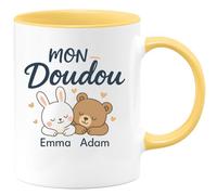 quotedazur - Mug Humour Mon Doudou Emma Adam Cadeau Femme Personnalisé Pour Avec Tasse Unique Et Originale