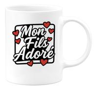 quotedazur - Mug Humour Mon Fils Adoré, Cadeau Tendre Pour Bien-aimé Idée Tasse Chéri Et À Offrir Avec Amour