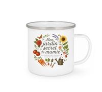 quotedazur - Mug Humour Mon jardin secret de mamie : des fleurs, des légumes et beaucoup d'amour - Cadeau Mamie Femme