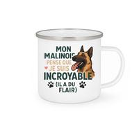 quotedazur - Mug Humour Mon Malinois Pense Que Je Suis Incroyable, Il A Du Flair Unique Idée Cadeau Originale Tasse Pour Amoureuse Des Chiens