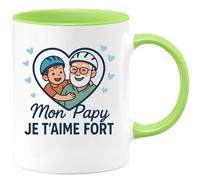 quotedazur - Mug Humour Mon Papy, Je T'aime Fort Cadeau Tendre Et Tasse Spéciale Unique Personnalisée Pour Grand-père Adoré