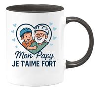 quotedazur - Mug Humour Mon Papy, Je T'aime Fort Cadeau Tendre Et Tasse Spéciale Unique Personnalisée Pour Grand-père Adoré