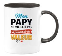 quotedazur - Mug Humour Mon Papy Ne Vieillit Pas, Il Prend De La Valeur Cadeau Parfait Original Tasse Idéale Pour Grand-père Fier Et Authentique