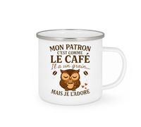 quotedazur - Mug Humour Mon Patron C'est Comme Le Café Il A Un Grain... Mais Je L'adore Cadeau Original Tasse Pour Patrons Et Collègues
