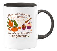 quotedazur - Mug Humour Mon super pouvoir de mamie : transformer les légumes en gâteaux - Cadeau Mamie Femme