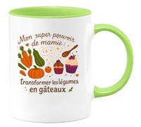 quotedazur - Mug Humour Mon super pouvoir de mamie : transformer les légumes en gâteaux - Cadeau Mamie Femme