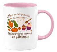 quotedazur - Mug Humour Mon super pouvoir de mamie : transformer les légumes en gâteaux - Cadeau Mamie Femme