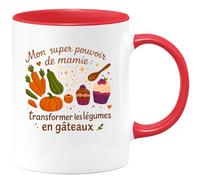 quotedazur - Mug Humour Mon super pouvoir de mamie : transformer les légumes en gâteaux - Cadeau Mamie Femme