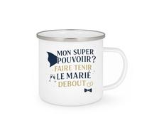 quotedazur - Mug Humour Mon super pouvoir ? Faire tenir le marié debout jusqu'au oui - Cadeau Témoin de mariage Homme