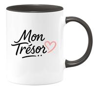 quotedazur - Mug Humour Mon Trésor... - Tasse Élégante Cadeau Idéal Pour Femme, Parfaite Pour Moments Précieux - Cadeau Délicat Pour Femme - Tasse Élégante Et Unique À Offrir