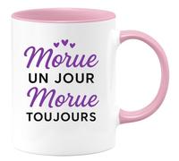 quotedazur - Mug Humour Morue Un Jour Morue Toujours - Cadeau Original Avec Tasse Humour Pour Les Amoureuses De La Mer