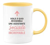 quotedazur - Mug Humour Mug Cadeau Pour Une Assistante Sociale Incroyable Et Dévouée - Idéal Cadeau Tasse Pour Assistante Sociale Attentionnée Et Dévouée