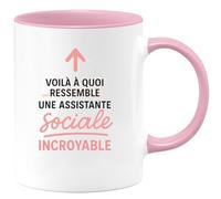 quotedazur - Mug Humour Mug Cadeau Pour Une Assistante Sociale Incroyable Et Dévouée - Idéal Cadeau Tasse Pour Assistante Sociale Attentionnée Et Dévouée