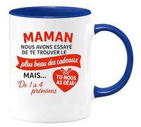 quotedazur - Mug Humour Mug Pour Maman Avec Message D'amour Et Option Personnalisation 1 À 4 Prénoms - Personnalisée Prénom, Idée Cadeau Originale Et Tasse Unique Pour Maman