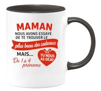 quotedazur - Mug Humour Mug Pour Maman Avec Message D'amour Et Option Personnalisation 1 À 4 Prénoms - Personnalisée Prénom, Idée Cadeau Originale Et Tasse Unique Pour Maman