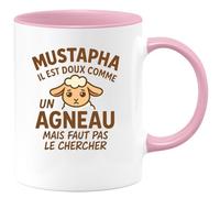 quotedazur - Mug Humour Mustapha Doux Comme Un Agneau, Mais Ne Le Cherche Pas Idée Cadeau Originale Tasse Unique Pour Homme