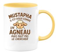 quotedazur - Mug Humour Mustapha Doux Comme Un Agneau, Mais Ne Le Cherche Pas Idée Cadeau Originale Tasse Unique Pour Homme