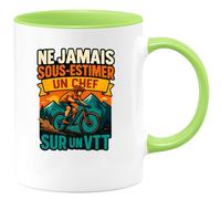 quotedazur - Mug Humour Ne Jamais Sous-estimer Un Textier Sur Vtt Cadeau Parfait Tasse Vélo Pour Passionné De Et Cyclisme