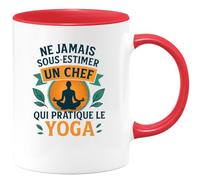 quotedazur - Mug Humour Ne Jamais Sous-estimer Une Fille Qui Pratique Le Yoga, Tasse Idéale Cadeau De Pour Passionnée Détente Et Bien-être