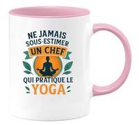 quotedazur - Mug Humour Ne Jamais Sous-estimer Une Fille Qui Pratique Le Yoga, Tasse Idéale Cadeau De Pour Passionnée Détente Et Bien-être