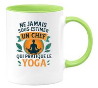 quotedazur - Mug Humour Ne Jamais Sous-estimer Une Fille Qui Pratique Le Yoga, Tasse Idéale Cadeau De Pour Passionnée Détente Et Bien-être