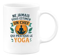 quotedazur - Mug Humour Ne Jamais Sous-estimer Une Fille Qui Pratique Le Yoga, Tasse Idéale Cadeau De Pour Passionnée Détente Et Bien-être