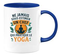quotedazur - Mug Humour Ne Jamais Sous-estimer Une Fille Qui Pratique Le Yoga, Tasse Idéale Cadeau De Pour Passionnée Détente Et Bien-être