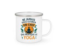 quotedazur - Mug Humour Ne Jamais Sous-estimer Une Fille Qui Pratique Le Yoga, Tasse Idéale Cadeau De Pour Passionnée Détente Et Bien-être