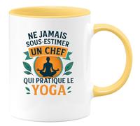 quotedazur - Mug Humour Ne Jamais Sous-estimer Une Fille Qui Pratique Le Yoga, Tasse Idéale - Cadeau De Tasse Yoga Pour Passionnée Détente Et Bien-être