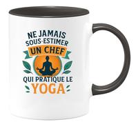 quotedazur - Mug Humour Ne Jamais Sous-estimer Une Fille Qui Pratique Le Yoga, Tasse Idéale - Cadeau De Tasse Yoga Pour Passionnée Détente Et Bien-être