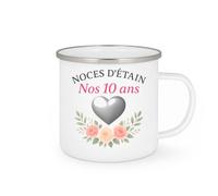 quotedazur - Mug Humour Noces D'étain Nos 10 Ans Cadeau Original Tasse Anniversaire