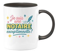 quotedazur - Mug Humour Notaire Exceptionnelle, Fière Et Unique Idée Cadeau Tasse Originale Pour Femme
