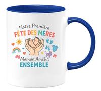 quotedazur - Mug Humour Notre Première Fête Des Mères Avec Maman Amelia Ensemble Cadeau Original Tasse En Édition Limitée
